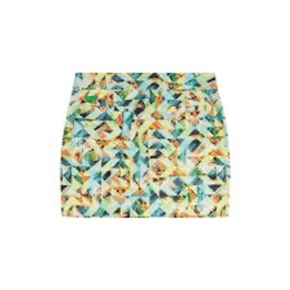 Loudmouth Golf Skort Womens 4 Geometric Tropical Palm Print Green Orange Skirt